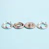 Silver finish normal style ring prong snap button for baby clothing