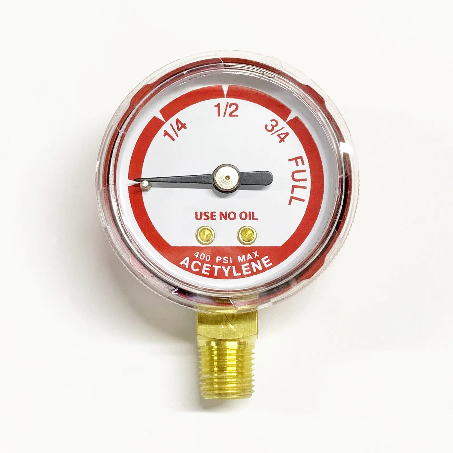 "y40 1/8" npt 0-400psi 低下部安装 40毫米氧气压力表空气压力表乙炔