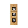 mini bamboo dynamic motion wall clock with auto flip from MK TIME