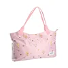 Cute Printing Art Female Polyester Tote Bag, Washable Single-shoulder Mummy Hand Bags ^