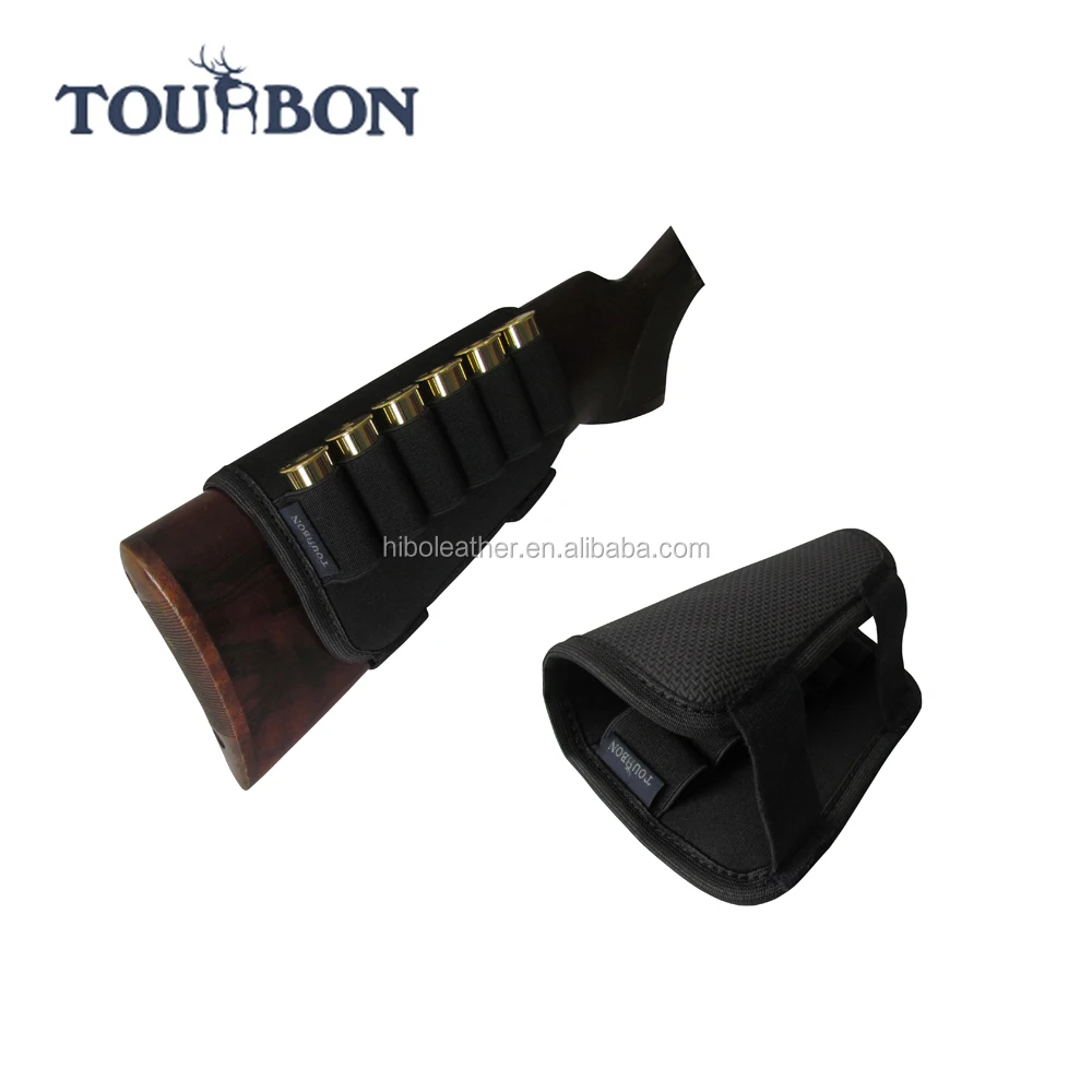

Tourbon Shotgun butt stock shell holder Cheek Rest Buttstock sleeve holder, Black