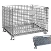 Light duty wire mesh storage container trolley with caster