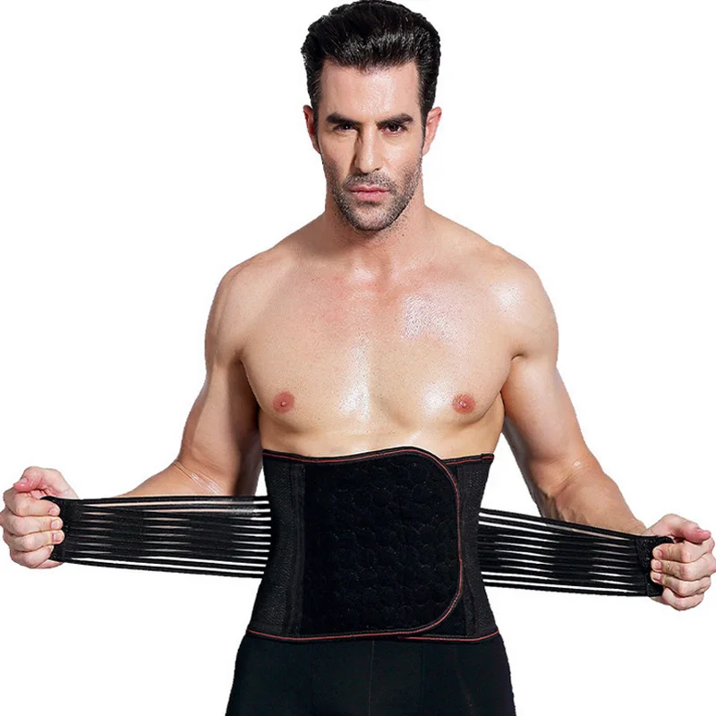 

New Male Abdomen Fat Burning Girdle Belly Body Sculpting Shaper Corset Tummy Slimming Belt Waist Belt For Men, Black,skin