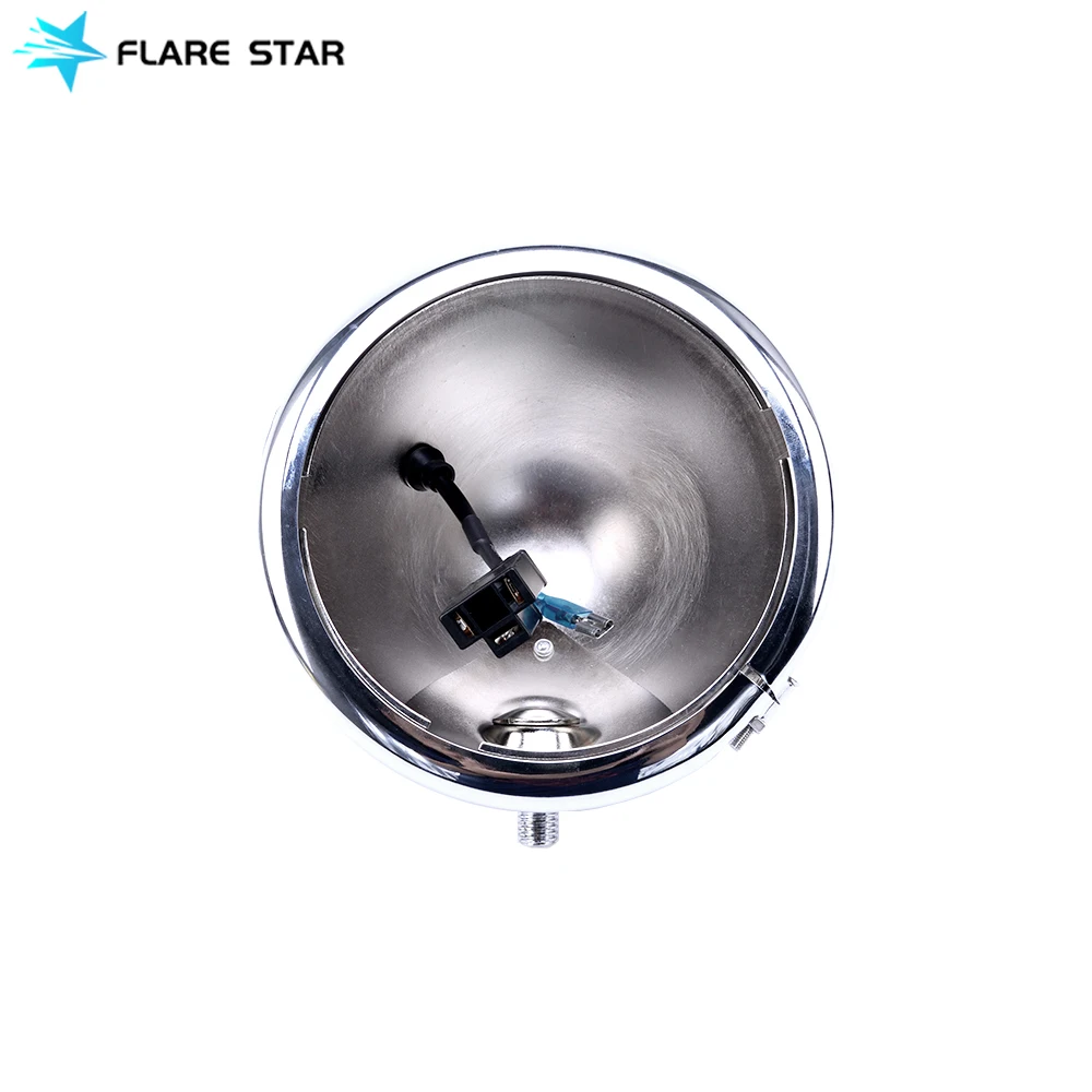 

Chrome 5.75 inch headlights housing bucket for Motor Parts, Led Headlight Housing for Motorcycles Accessories, Silvery