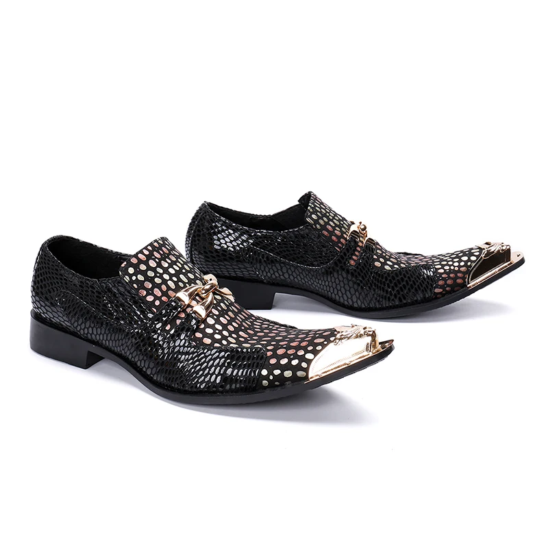 black with gold dress shoes