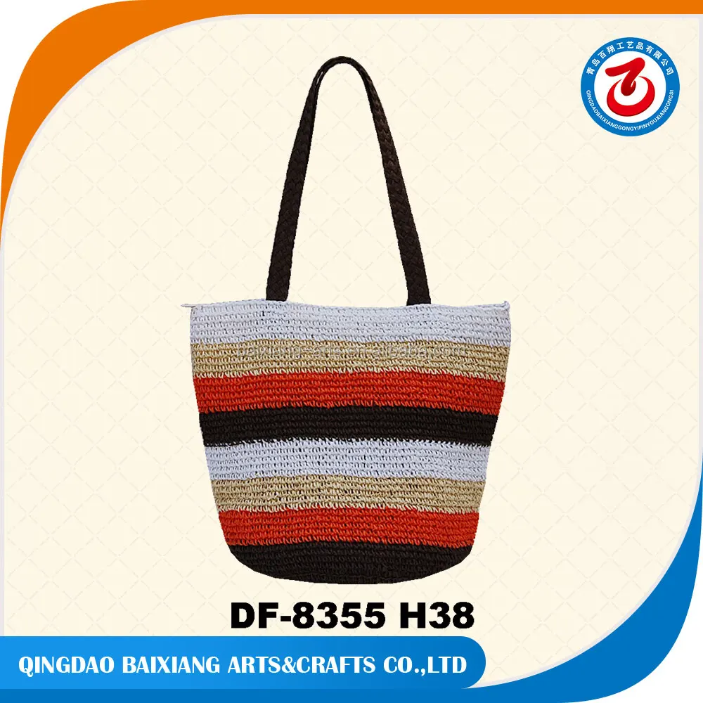 1pc Large Capacity Fashionable Crochet Tote Bag With Heart Pattern