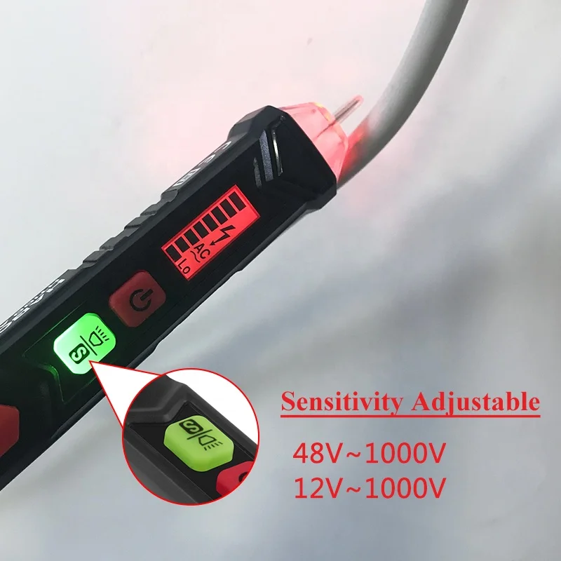 
double range voltage tester non contact electric tester of Red and green double 