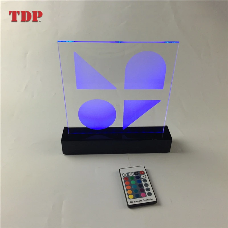 Laser Engraved Double Led Light Bases Acrylic 12v Led Edge Lit Sign