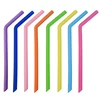 bottle foldable food grade silicone straw tips collapsible drinking curved straw