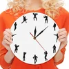 Fitness Bodybuilding Practice Silhouette Decorative Wall Clock Fitness Icon 3D Wall Clock Modern Home Decor