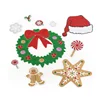 snowflake tree hat pattern sequin bead christmas party patch for decoration
