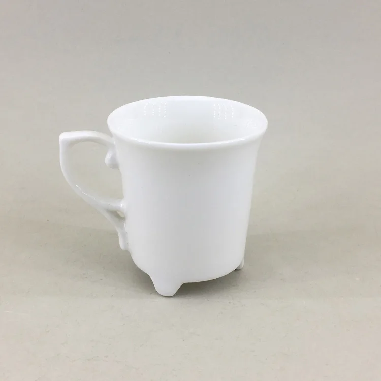 Fine Quality Cheap Price Fancy Footed Plain White Porcelain Mugs With ...