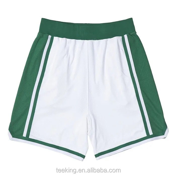 Casual 100%polyester Striped Trim Blank Basketball Shorts With Pockets ...