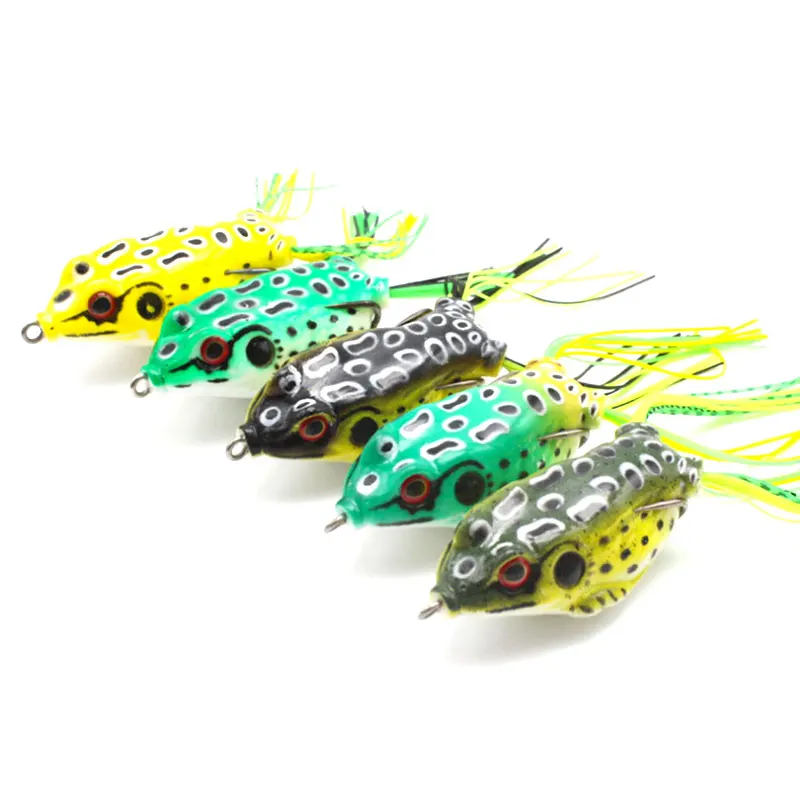 

Hot Sale 5g/8g/13g snakehead frog fishing lures double hooks plastic handmade frog lures soft bait, Negotation