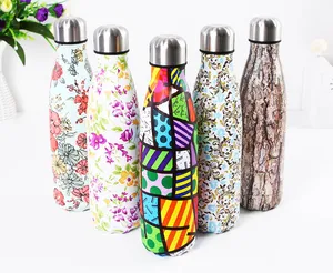 Image of Wholesale Full printing 300ml/500ml vaccum cup stainless steel cola water bottles