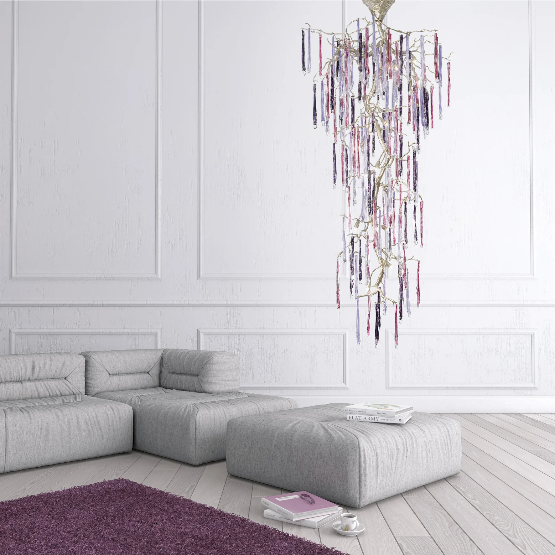 Handgefertigte Glaspendelleuchte Große Kronleuchter Für Hotel Lobby