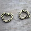 Heart charms Antique Bronze Vintage Brass Love Hearts Woven Circle Connectors Charms Pendants 19x21mm