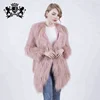 New arrival special design real fur coat nice dusty pink fur jacket