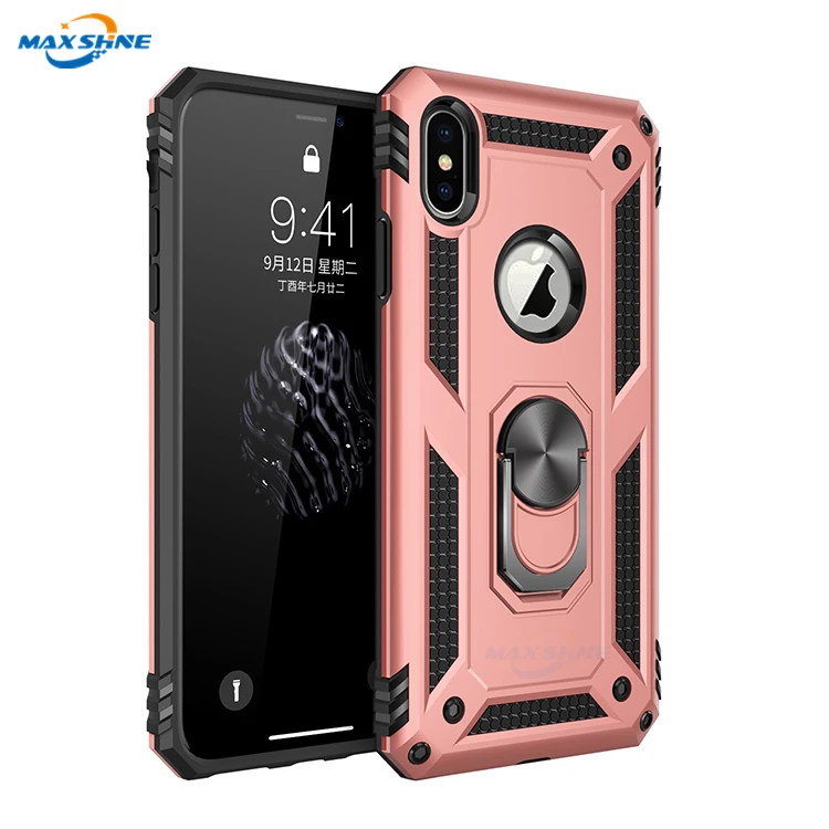 Maxshine Shockproof For Iphone X Xr Xs Max Case , Magnetic Tpu Pc Phone Case For Samsung S8 S9 S10 S10e S10 plus