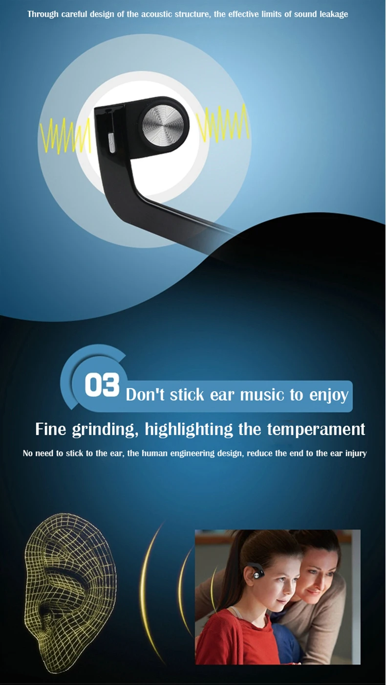 2017 Hot Selling Style Sports Earphone Wireless Bluetooth Headset Bone Conduction Headphone