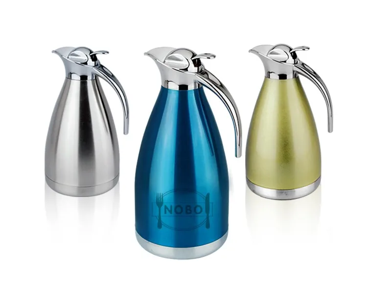European 2l Thermos Flask Kettle Hot Cold Stainless Steel Coffee