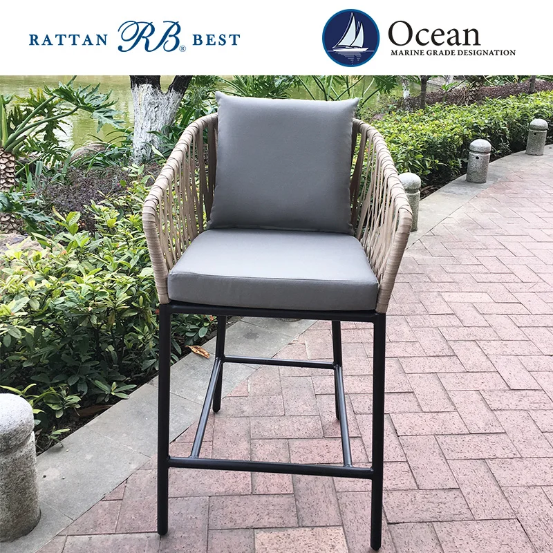 
Teak base rope chair dining chair 