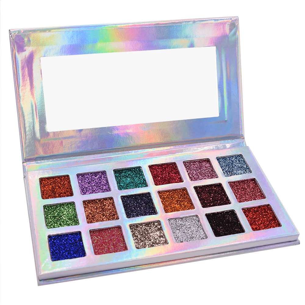 

Hot Selling Private Label High Pigment Glitter Eyeshadow Palette 18 Color High Pigment Eyeshadow Palette, 18 color glitter eyeshadow palette