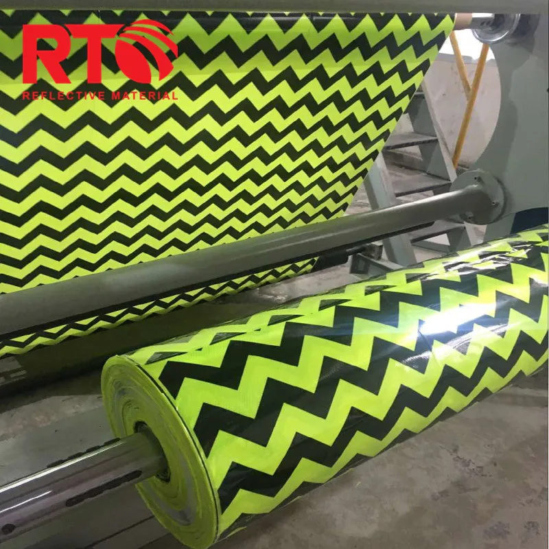 Honeycomb PVC Self Adhesive Red White Yellow Black Arrow/Twill Reflective Tape Sticker for Trucks Safety manufacture