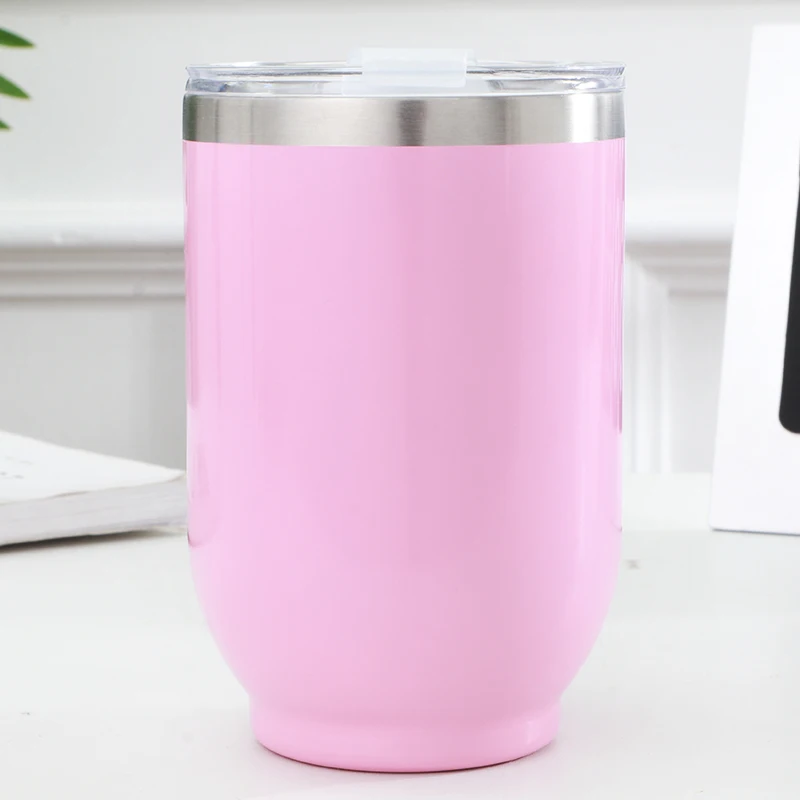 

New design stable 16oz Double Wall Stemless Vacuum Stainless Steel Wine tumbler cups, Steel color /can customized