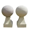 solid marble column with round ball