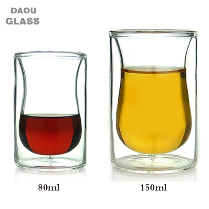 

double wall glass coffee cup, Super transparent