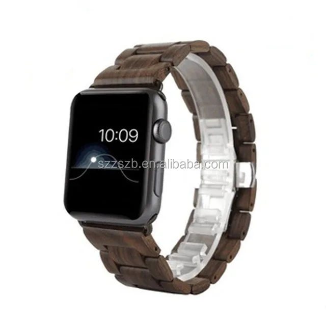 

Iwatch Bewell Wood Watch Band With Connector Adapter For Smart watch, Wood / zebra / bamboo /maple / sandalwood color