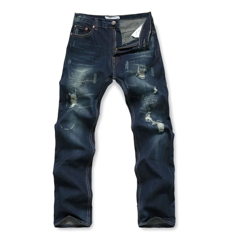 

DiZNEW OEM Ripped 12 OZ denim custom design no brand men jeans