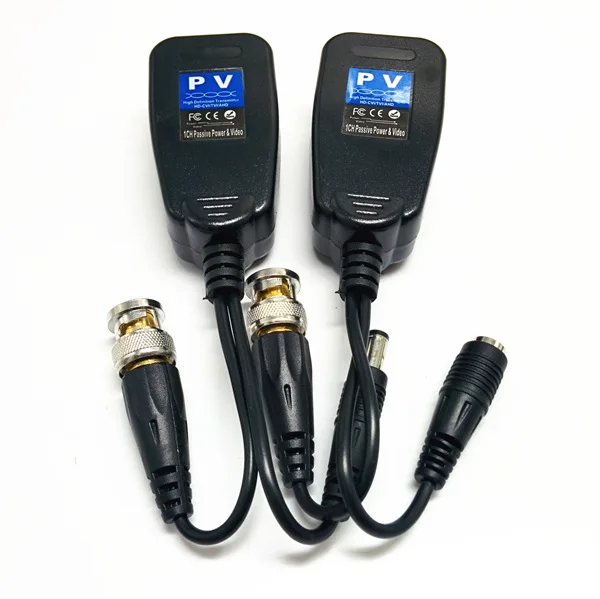 
1ch Passive 720p/1080p CVI TVI AHD HD BNC TO RJ45 Converter CCTV Video Balun with Power 