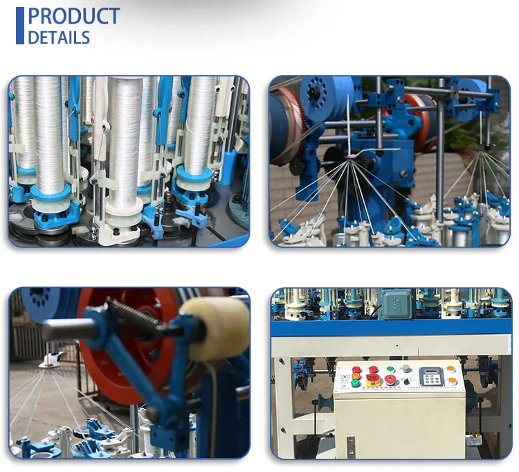 130 Series 16 Spindles Braided Rope Machine Double Strand Wrapping