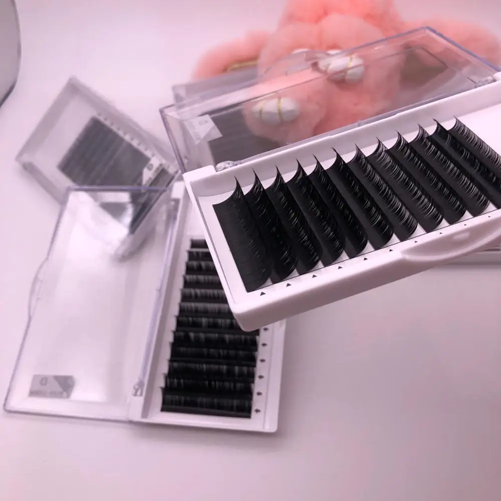 

Best Selling eyelashes 0.03 0.05 0.07 Self Fanned Russian Volume 2D-6D Fan Lashes Individual mink eyelash extension, Natural black color
