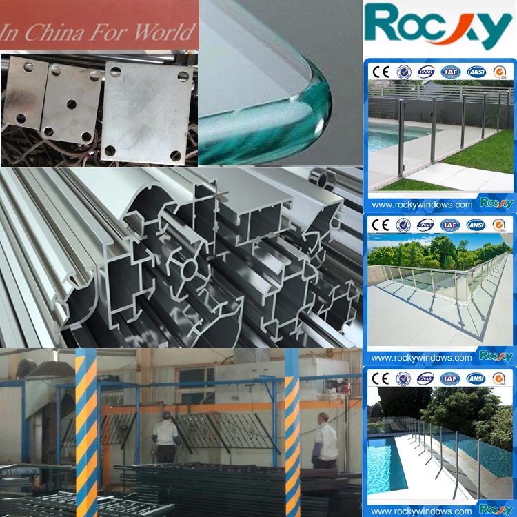 Grey color anti noise double glazed casement aluminium windows