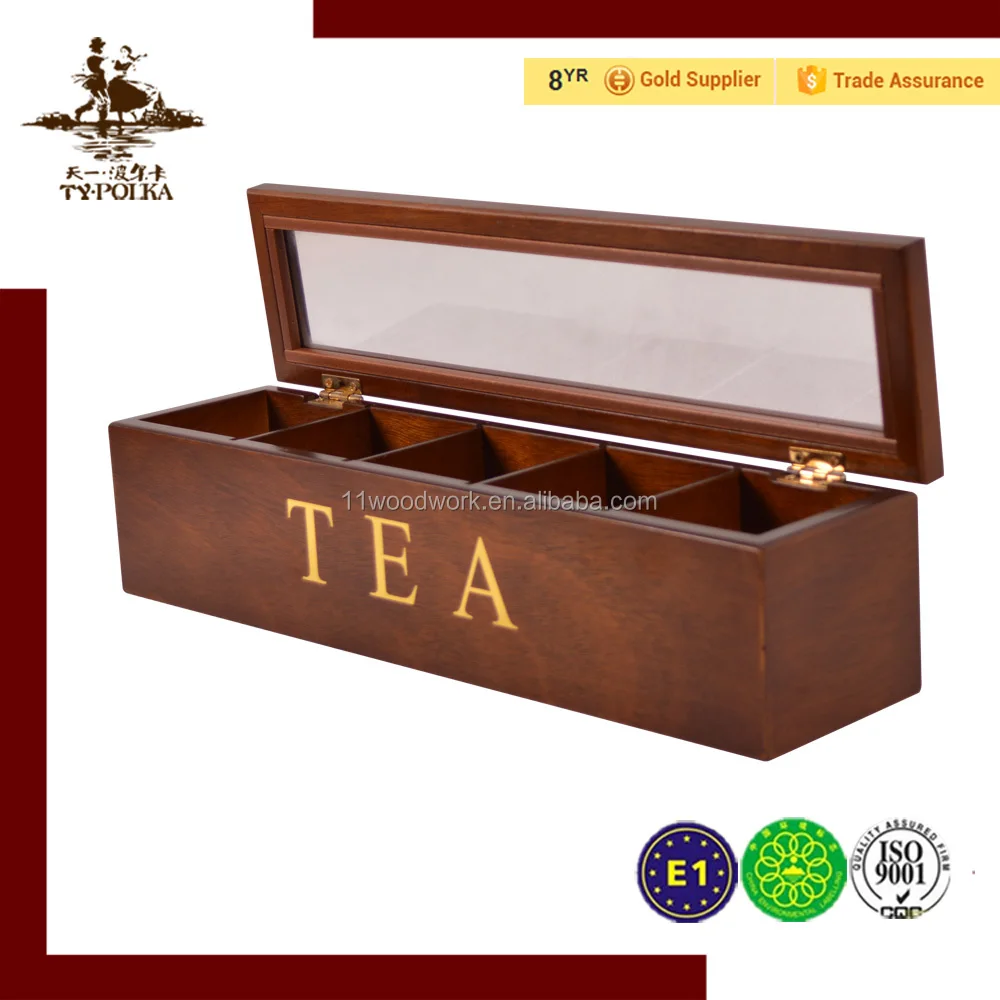 OEM Accept Lightweight Empty Nature Wood MDF Tea Box