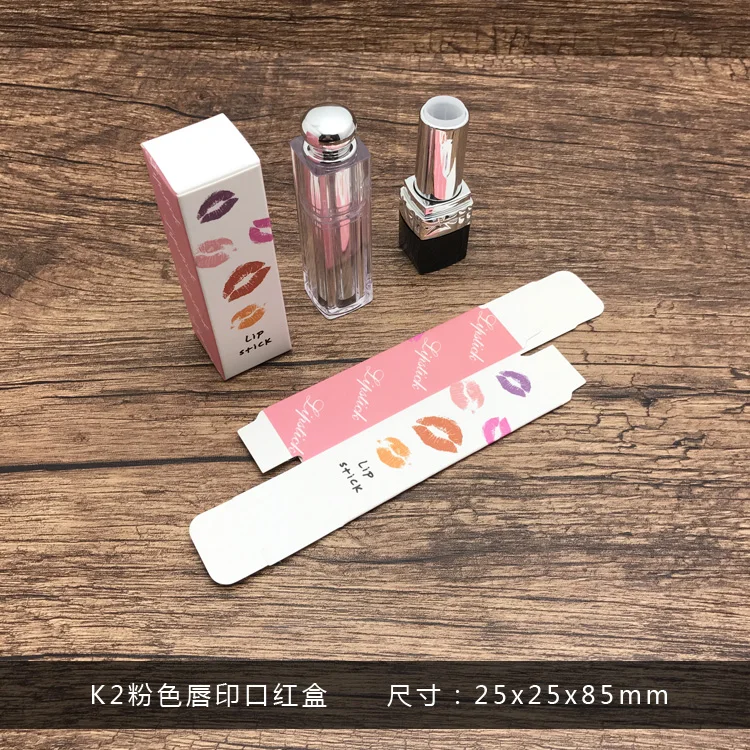 Wholesale Cheap Paperboard Lip Stick Boxes with UV Coating Matt & Glossy Lamination Embossing Recyclable for Personal Care