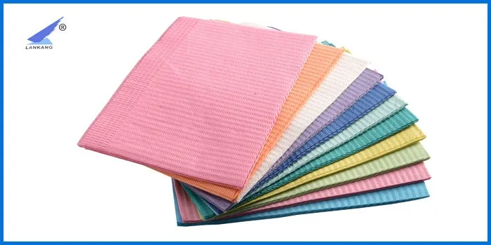 3 ply colorful Dental Dentist Lab Waterproof Disposable Bibs + Free Napkin Holder