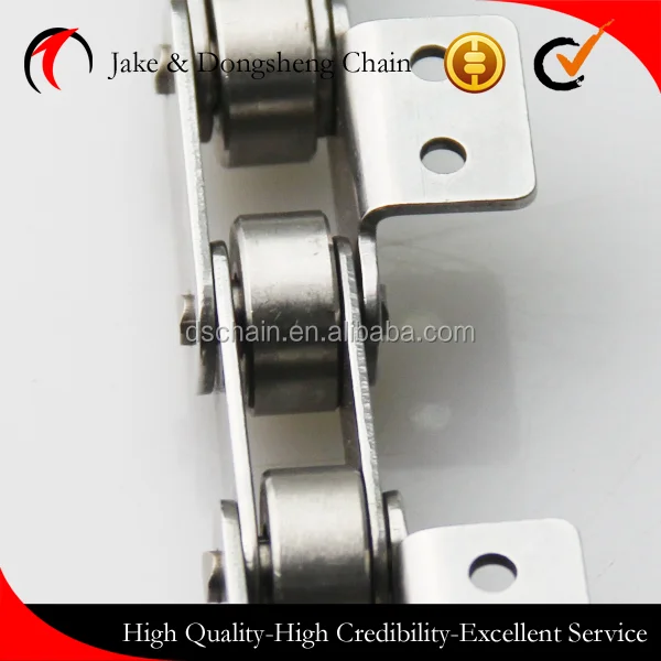 
SUS C2042 pitch 25.40 food line machine parts large roller conveyor chains with attachments 