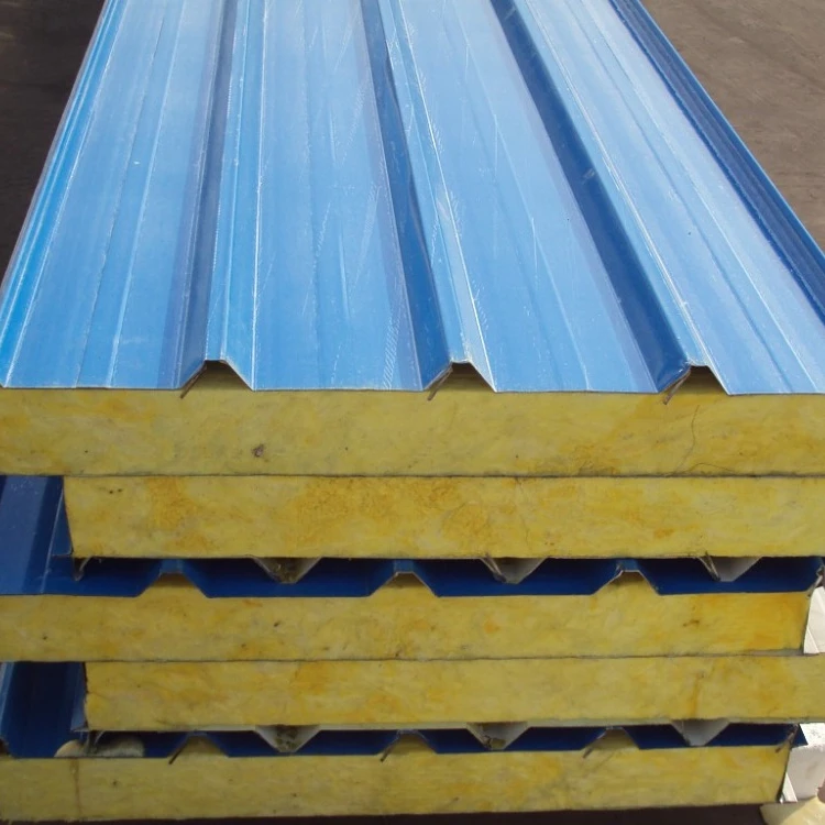 
fireproof glass wool sandwich wall panel for factory/warehouse/pultry 