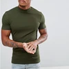 OEM Factory High Quality Muscle Fit Roll High Turtle Neck Blank T Shirt For Men