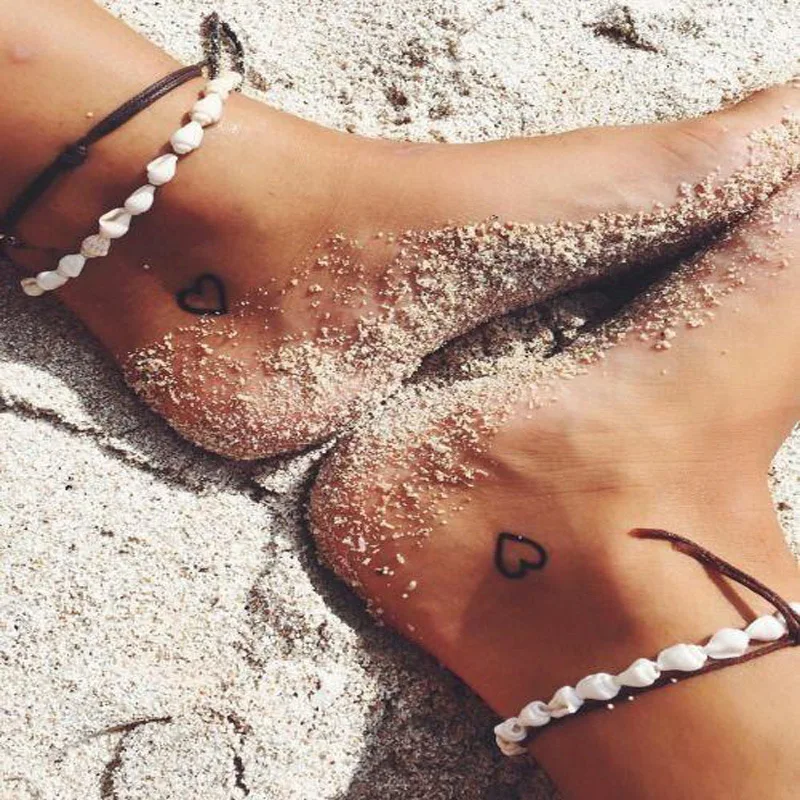 

Anklets for Women shell Foot Jewelry Summer Beach Barefoot Bracelet ankle on leg Female Ankle strap Bohemian Accessories, White,brown