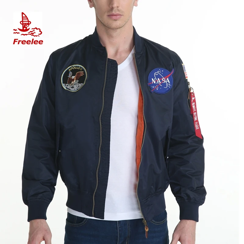 

NASA apollo unisex patched bomber jacket wholesale