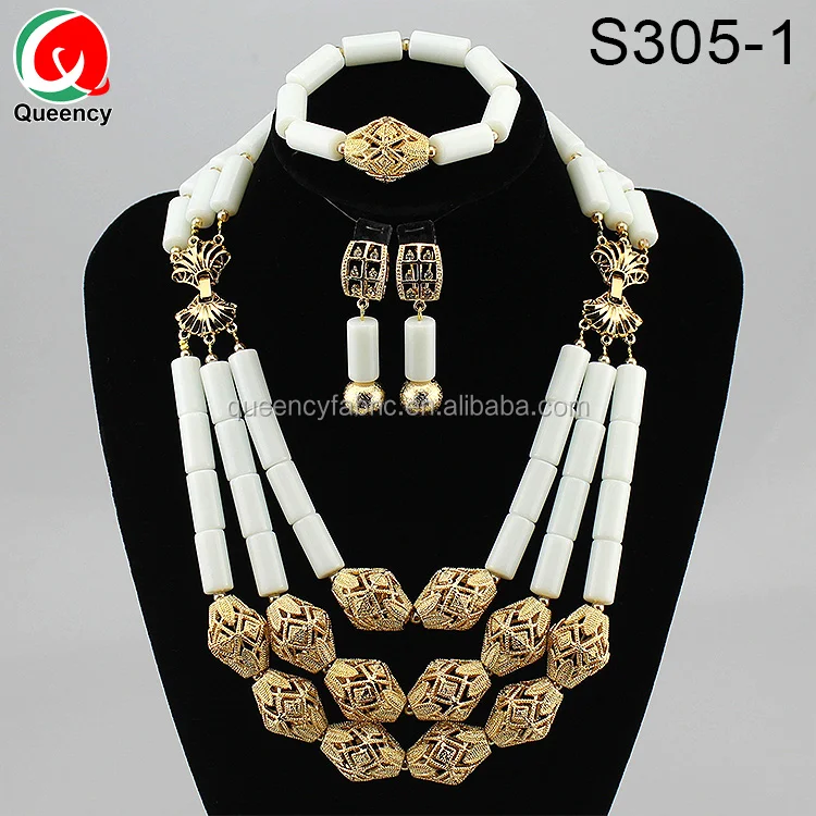 African Wholesale Coral Beads Bridal Jewelry Sets