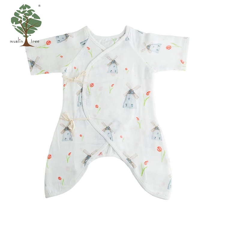

Muslin tree wholesale 100% cotton cheap girl and boy baby clothes, Five colors