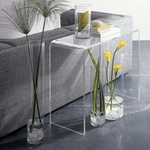 Clear Acrylic Waterfall Console Table Coffee End Product On