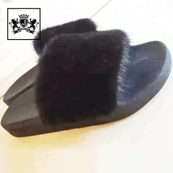 real mink fur slides