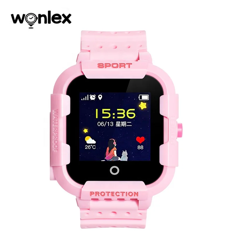 Wonlex waterproof smart gps watch kids smartwatch kinder wonlex kt03
